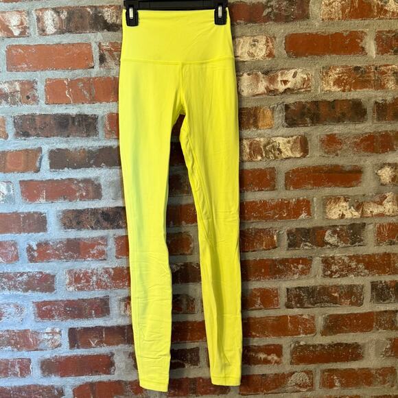 lululemon athletica Pants - Lululemon Athletica Electric Lemon Neon Align High Rise Leggings